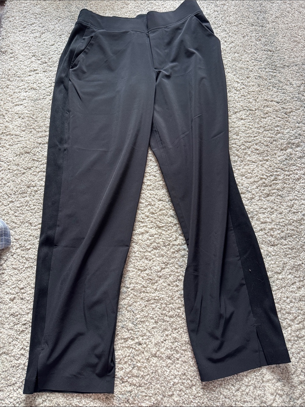Athleta Black Jogger-Style Track Pants with Side Panels